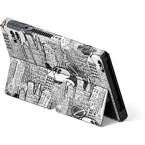 Disney Mickey Mouse Cityscape Sketch Nintendo Switch OLED (2021) Skin